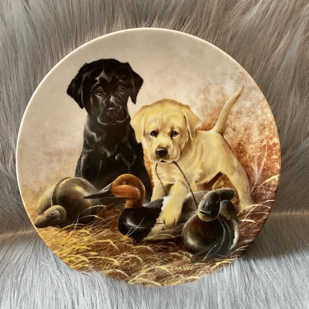 Vintage 1988 Labrador Retriever Collectors Plate.